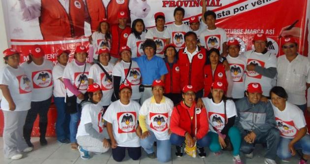 Grupo de campaña del MANPE en Chimbote.