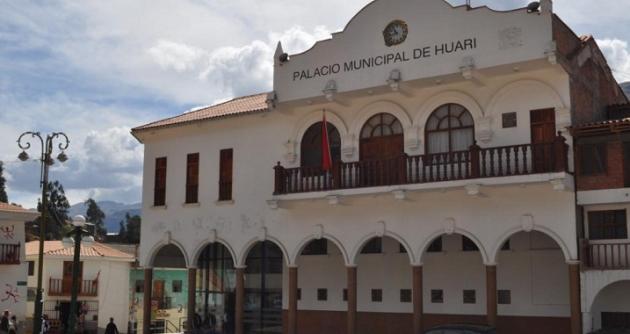 Fachada del municipio de Huari. (Foto Internet-referencial)