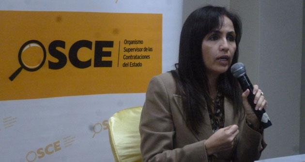 Magaly Rojas, presidenta ejecutiva del Organismo Supervisor de Contrataciones del Estado.