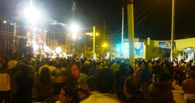 Se interrumpió el tránsito para bingo de Waldo Ríos en Chimbote.