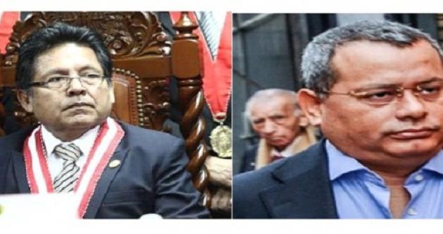 El actual fiscal de la Nación, Carlos Ramos, y el cuestionado empresario Rodolfo Orellana.(Foto Chimbotenlinea.com)